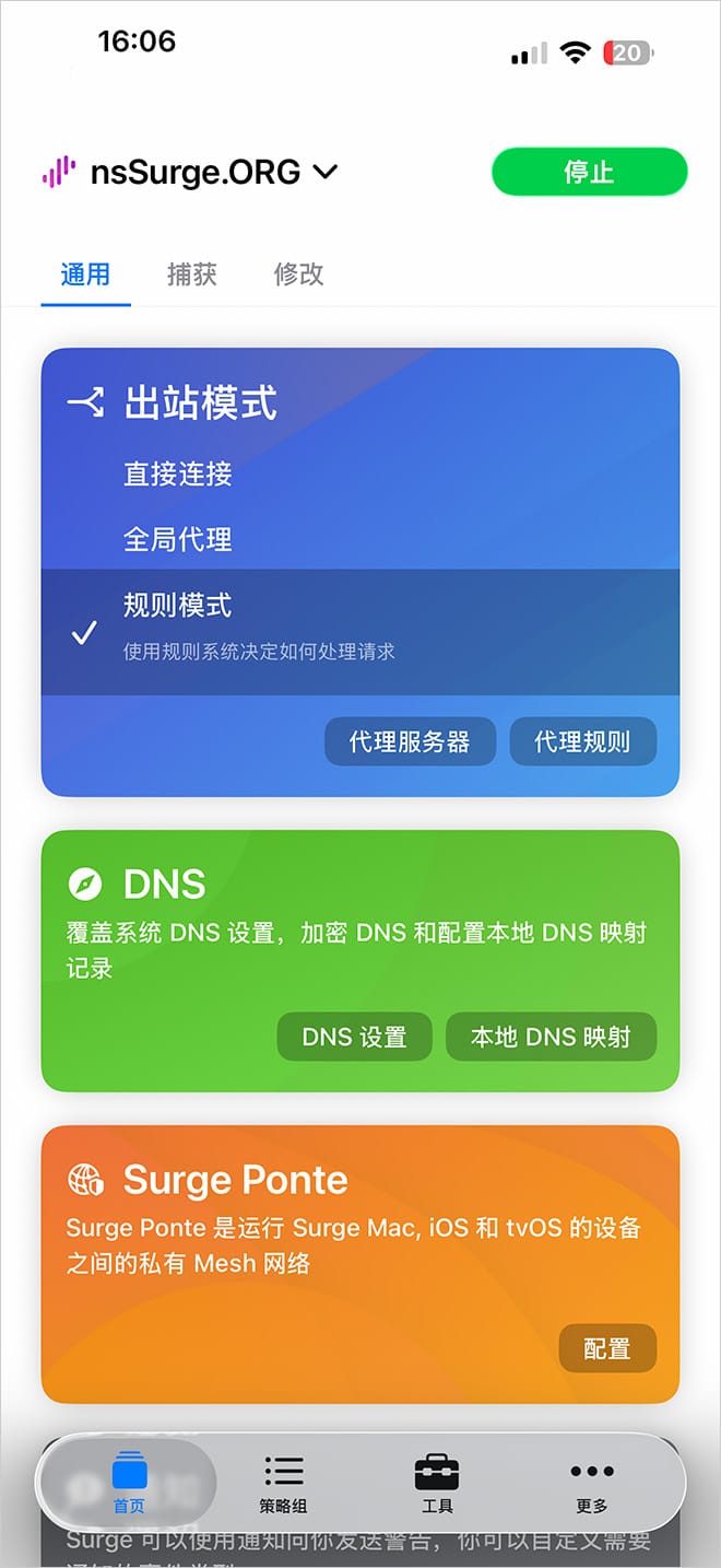 Surge 主界面